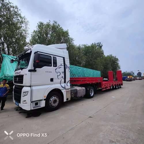 液压牵引板钩机板半挂车 运输大型设备和货物可拆卸可抽拉轴线车